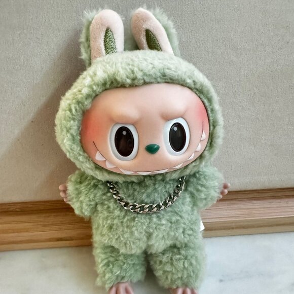 Labubu Jewelry - Labubu Necklace - Silver Cuban Chain for Labubu - Accessories for Labubu